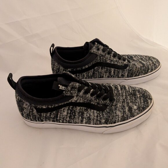 Vans Men's Ward Skate Shoes Size 9.5 Slip on Woven Gray Black - Picture 2 of 8